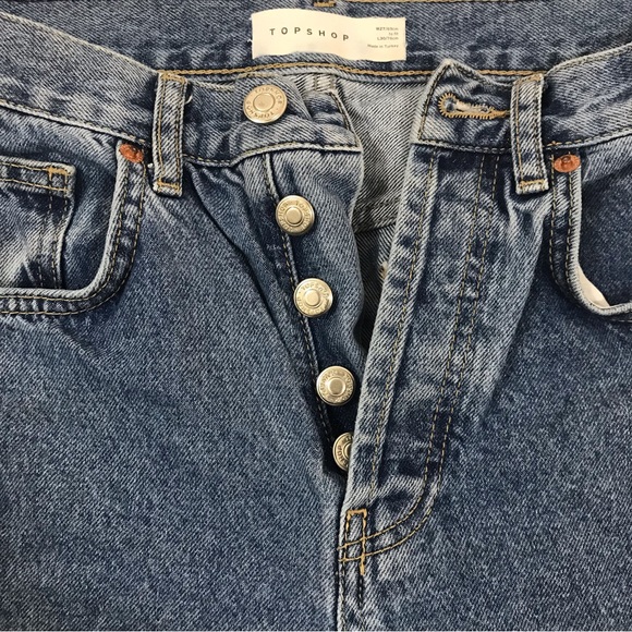 Topshop Blue High Waist Runway Jeans - Picture 5 of 9